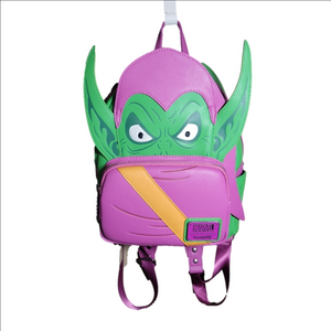 Loungefly Green Goblin faux leather daypack backpack gun metal grey hardware